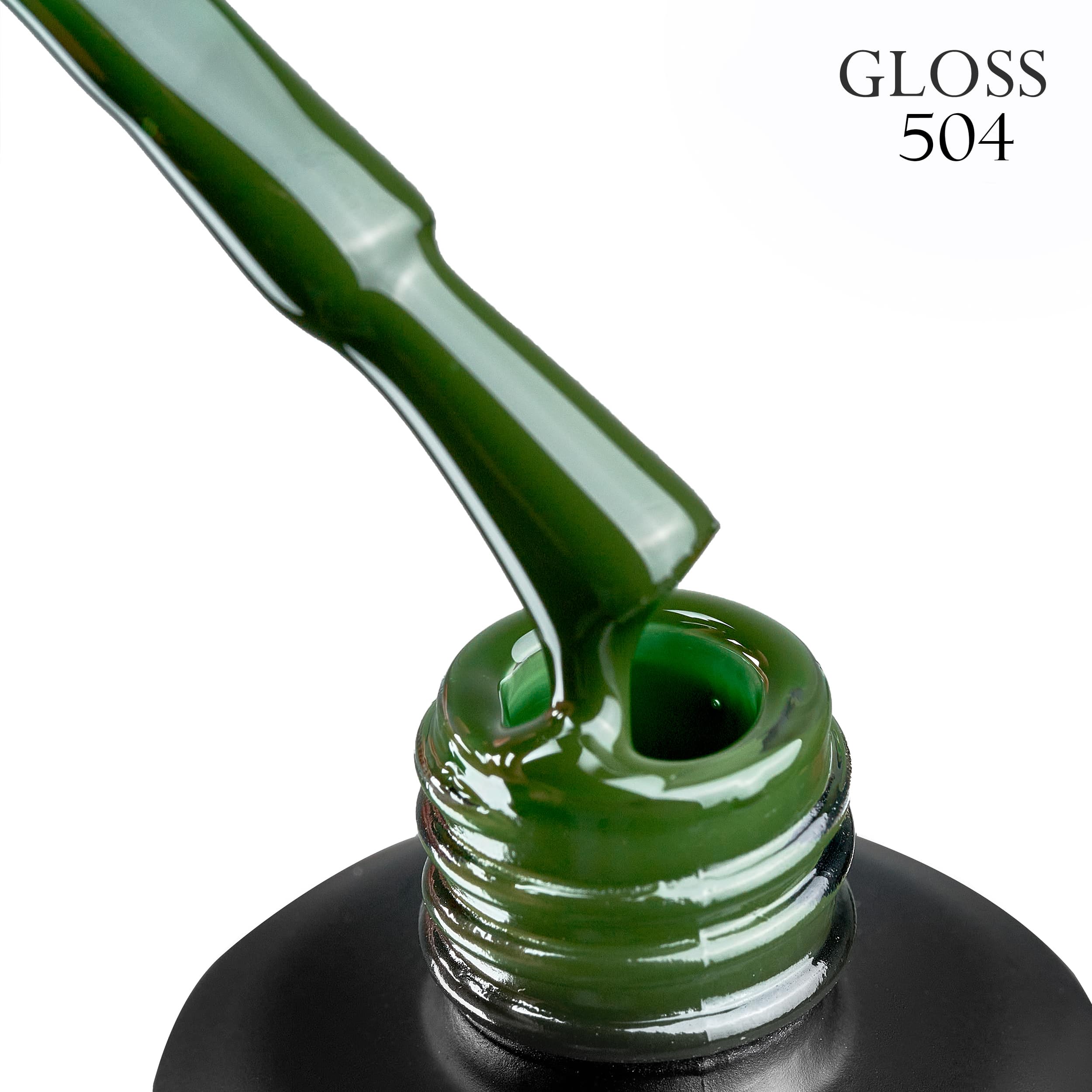 Гель-лак GLOSS 504 (насыщенный зеленый), 11 мл